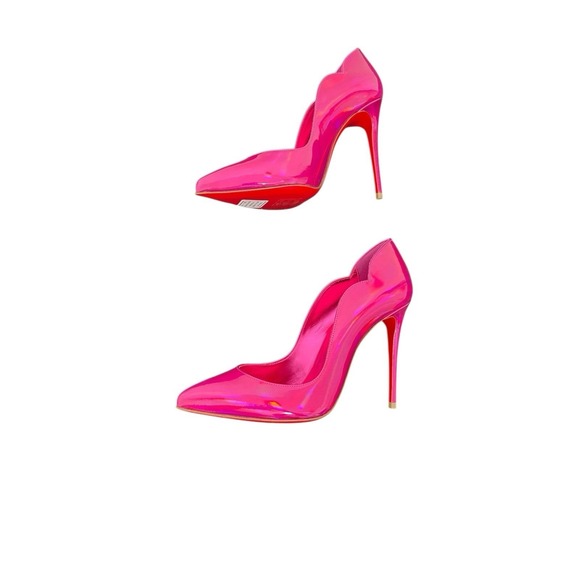Christian Louboutin Hot Chick Patent Psychic Fuxia Pink Pumps Size 36.5 US 6.5 - Picture 8 of 11
